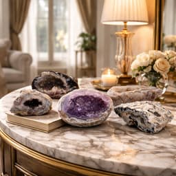 S4H Agaat Geode 500 Gram – Natuurlijke Geode met Kristallen | Bescherming & Rust 4