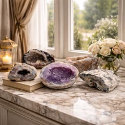 S4H Agaat Geode 500 Gram – Natuurlijke Geode met Kristallen | Bescherming & Rust 5