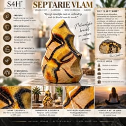 S4H® Septarie Vlam 700–800 g – Gepolijste Natuurlijke Edelsteen – Septarian Flame – Aarding, Balans & Innerlijke Kracht – Uniek Decoratiestuk 2