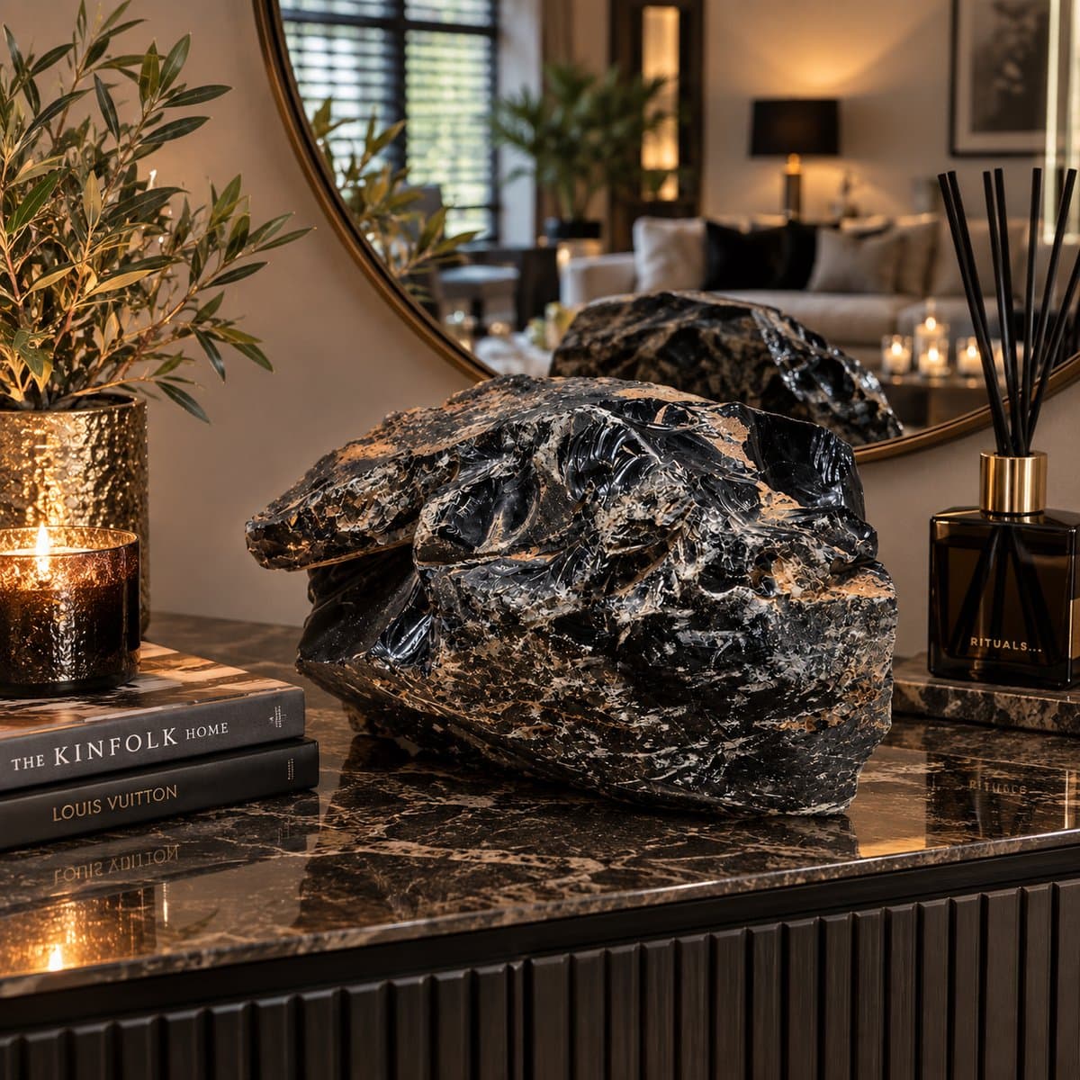 S4H® Ruwe Zwarte Obsidiaan XXL – 6 kg – Premium Natuurlijke Edelsteen – Grote Ruwe Obsidiaan – Uniek Decoratiestuk & Verzamelsteen