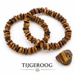 S4H® Tijgeroog Splitarmband Set – 2 Stuks – 18 cm – Natuurlijke Edelstenen – Kracht, Bescherming & Zelfvertrouwen