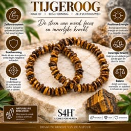 S4H® Tijgeroog Splitarmband Set – 2 Stuks – 18 cm – Natuurlijke Edelstenen – Kracht, Bescherming & Zelfvertrouwen 2