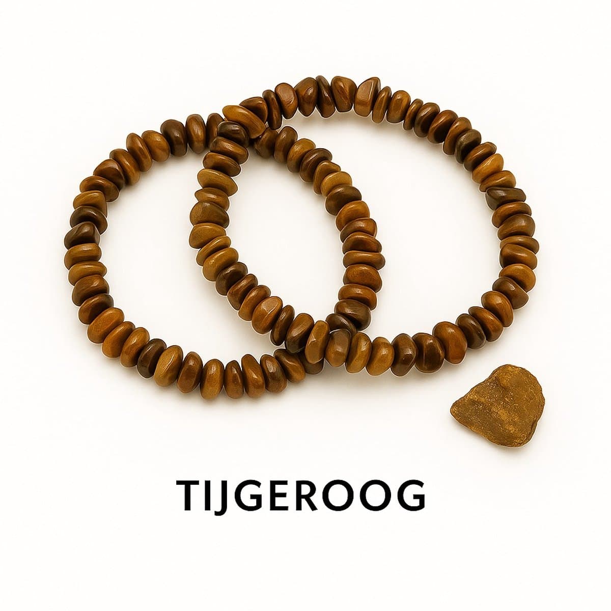 S4H® Tijgeroog Splitarmband Set – 2 Stuks – 18 cm – Natuurlijke Edelstenen – Kracht, Bescherming & Zelfvertrouwen