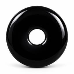 S4H® Zwarte Obsidiaan Donut Hanger – Gepolijste Edelsteen – 30 mm – Zwarte Natuursteen – Bescherming, Aarding & Kracht