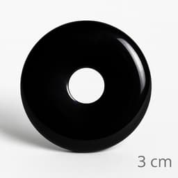 S4H® Zwarte Obsidiaan Donut Hanger – Gepolijste Edelsteen – 30 mm – Zwarte Natuursteen – Bescherming, Aarding & Kracht 2