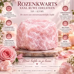 S4H® Ruwe Rozenkwarts XXXL – 4 tot 4,5 kg – Grote Premium Edelsteen – Liefde, Harmonie & Rust – Natuursteen voor Interieur & Meditatie 2