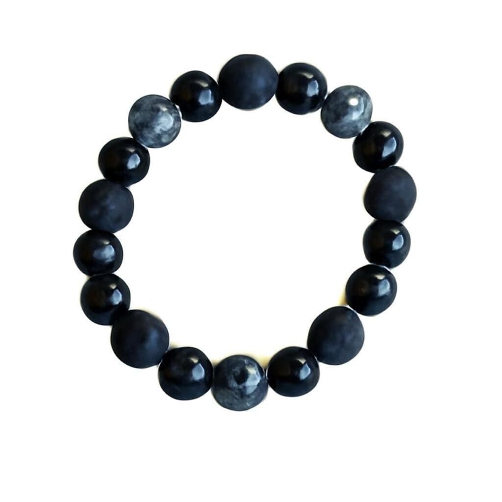 S4H Armband – Mat Onyx & Sneeuwvlok Obsidiaan – 8 mm
