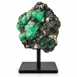 S4H® Ruwe Smaragd op Standaard – Natuurlijke Groene Edelsteen – Luxe Kristal Woondecoratie – Uniek Mineraal voor Interieur, Meditatie & Hartchakra 2