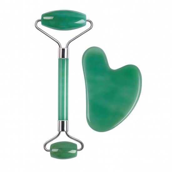 S4H Groene Jade Gezichtsroller &amp; Gua Sha Set