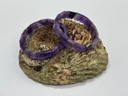 S4H grove amethist edelstenen gepolijste armband 19 cm size