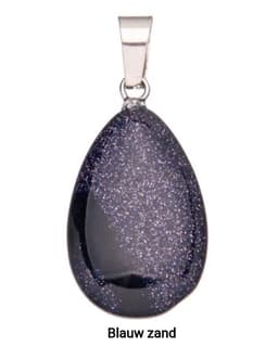 S4H Blauw Zand Hanger Druppel 2 stuks