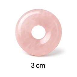 S4H - Gepolijste Donutvormige Rozenkwarts Edelsteen 30 mm
