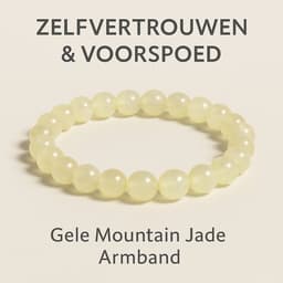 S4H Gele Mountain Jade Armband – 8 mm Edelstenen / 18 cm | Kracht en Bescherming