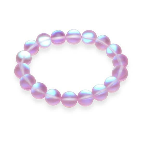 S4H Maansteen roze Edelstenen armband / Hoogste kwaliteit 18 mm kralen / size 18 cm