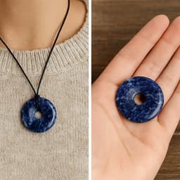 S4H - Gepolijste Donut sodalite 30 mm 2