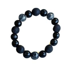 S4H Armband – Mat Onyx &amp; Sneeuwvlok Obsidiaan – 8 mm – 17 cm