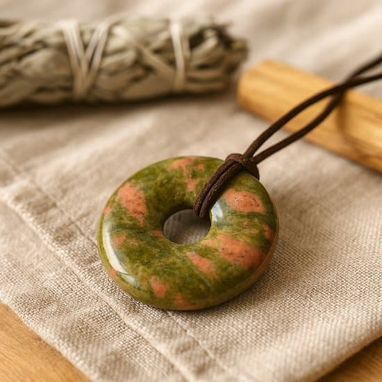 S4H - Gepolijste Donut unakite 30 mm