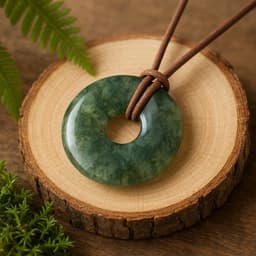 S4H - Gepolijste Donut mos agaat 30 mm 2