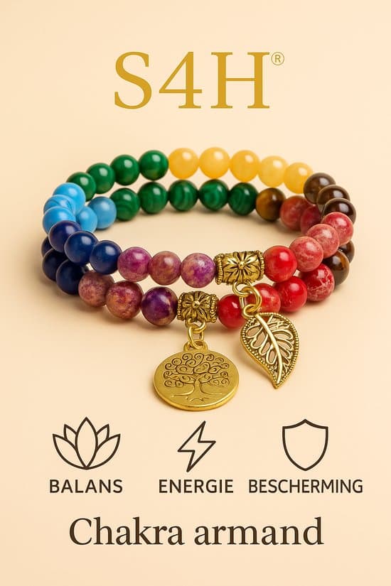 S4H Chakra Armband Set – 7 Chakra’s met Levensboom | Blad Bedels voordelen
