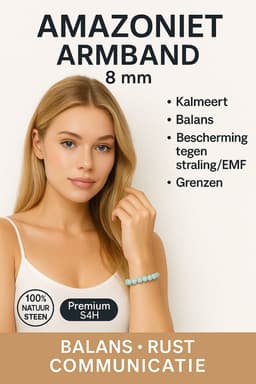 S4H Amazonite Edelstenen armband 8mm kralen / size 17cm 2