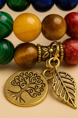 S4H Chakra Armband Set – 7 Chakra’s met Levensboom | Blad Bedels 4