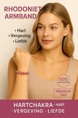 S4H Rhodoniet Armband 10 mm | 7A Kwaliteit | Edelstenen Armband voor Emotionele Balans Zelfliefde 2