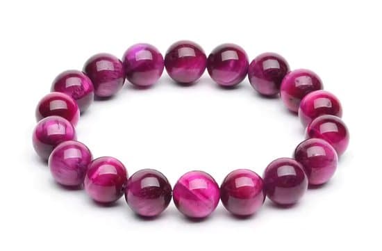 S4H TIJGEROOG rood EDELSTENEN ARMBAND 8 MM KRALEN / SIZE 18 CM