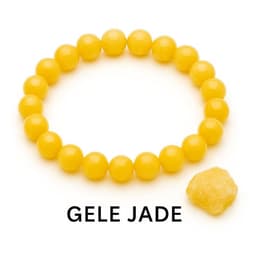 S4H® Gele Mountain Jade Armband 8 mm (18 cm) – Edelsteen Armband voor Zelfvertrouwen, Kracht & Bescherming – Spiritueel Sieraad