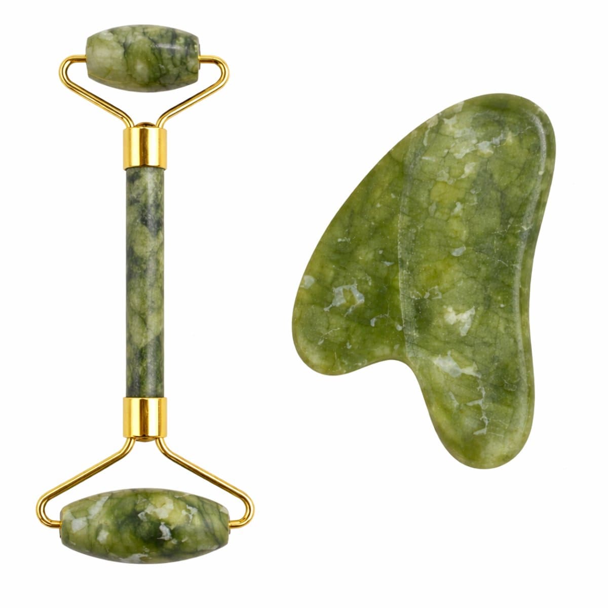 S4H Groene Jade Gezichtsroller & Gua Sha Set – Anti Rimpel & Face Lifting – Gezichtsmassage – Natuurlijke Jade – Skincare Tool