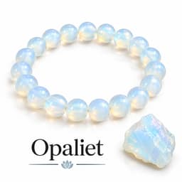 S4H® Opaliet Edelstenen Armband – 8 mm Kralen – 18 cm – Handgemaakt Unisex – Regenboogglans – Rust, Balans & Positieve Energie