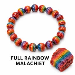 S4H Full Rainbow Malachiet Armband – 8 mm – 18 cm | Kleurrijke Beschermsteen voor Energie & Balans