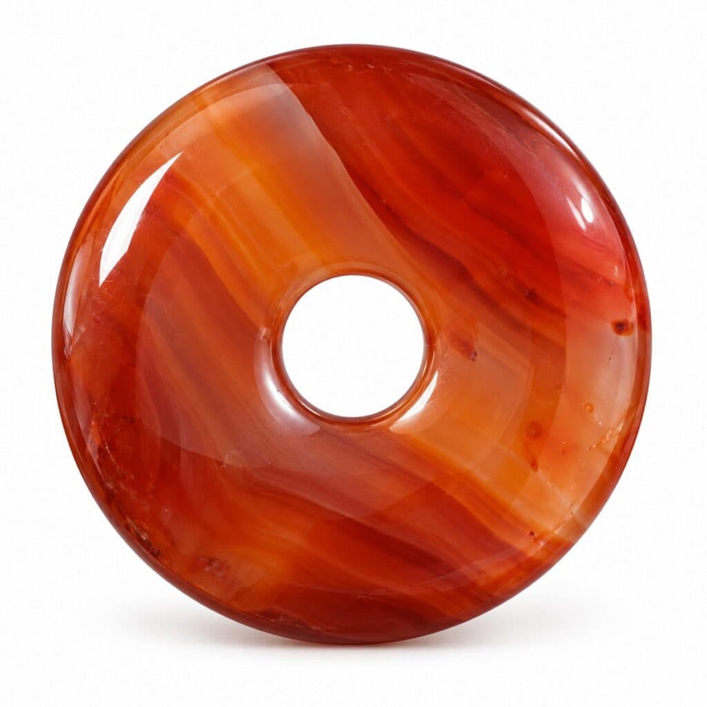 S4H Rode Jaspis Donut Hanger – Gepolijste Edelsteen – 30 mm