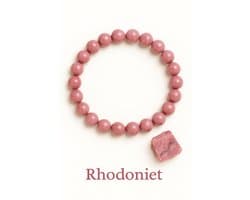 S4H Rhodoniet Armband – 8 mm Edelstenen / 18 cm Rhodoniet A7 Kwaliteit