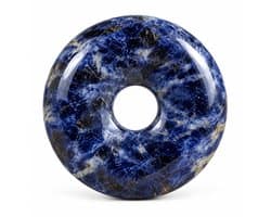 S4H® Sodaliet Donut Hanger – Gepolijste Edelsteen – 30 mm – Blauwe Natuursteen – Inzicht, Rust & Communicatie