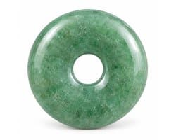 S4H® Groene Aventurijn Donut Hanger – Gepolijste Edelsteen – 30 mm – Groene Natuursteen – Geluk, Groei & Positieve Energie