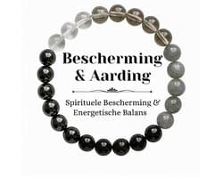 S4H Bescherming & Aarding Edelstenen Armband 8 mm kralen – Spirituele Bescherming & Energetische Balans / Size 18 cm