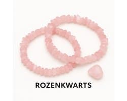 S4H 2 Stuks Rozenkwarts Splitarmband 19 cm