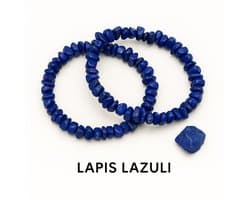 S4H - 2 stuks Lapis Lazuli Splitarmband 18 cm