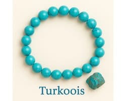 S4H Turqoise Edelstenen armband 8 mm kralen / size 18 cm