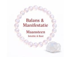 Maansteen Armband – Balans, Rust & Manifestatie – Spirituele Edelsteen – Vrouwelijke Energie & Intuïtie – Handgemaakt Edelstenen Sieraad – S4H®