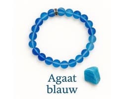 S4H Armband Blauwe Agaat 8mm