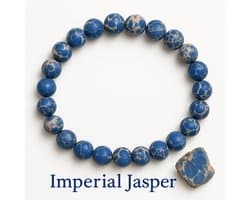S4H Imperial Jasper Armband 8mm kralen - 17 cm – Stabiliteit, Balans & Vertrouwen