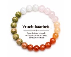 S4H Edelstenen Armband – Unakiet, Rozenkwarts, Maansteen & Carneool – Symbolisch cadeau