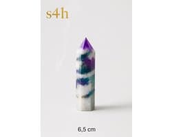 S4H - Aura Zebra Stone kristallen punt – 6,5 cm (obelisk)