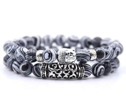 S4H Zebragaat Buddha Armband – 8 mm kralen – Bescherming & Balans