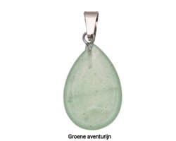 S4H Groene Aventurijn Hanger Druppel 2 stuks
