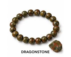 S4H® Armband – Dragonstone Edelstenen (12mm) | Polsomtrek 18 cm | Handgemaakt