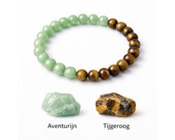S4H Money Armband – Aventurijn & Tijgeroog | Edelstenen voor Rijkdom, Succes en Welvaart