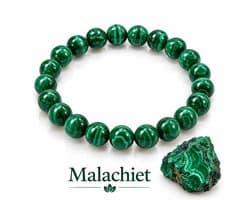 S4H® Malachiet Edelstenen Armband – 8 mm Kralen – 18 cm – Premium Kwaliteit – Handgemaakt Unisex – Balans, Bescherming & Kracht