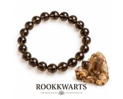 S4H® Rookkwarts Edelstenen Armband – 8 mm Kralen – 18 cm – Smoky Quartz Armband Dames & Heren – Aarding, Bescherming & Innerlijke Rust